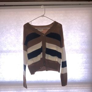 blocked color sweater/cardigan